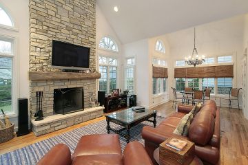 Fireplace construction in Ashland by Miller Masonry Construction, INC